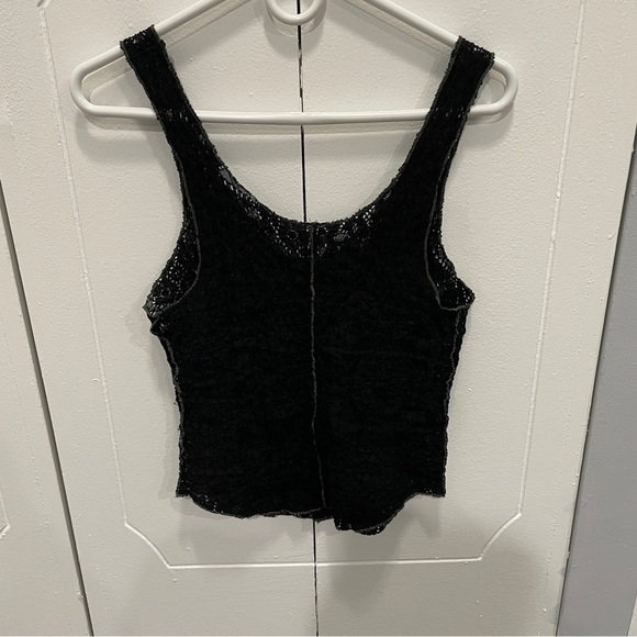 Free People Black Stretchy Lace Tank Top - Picture 2 of 10